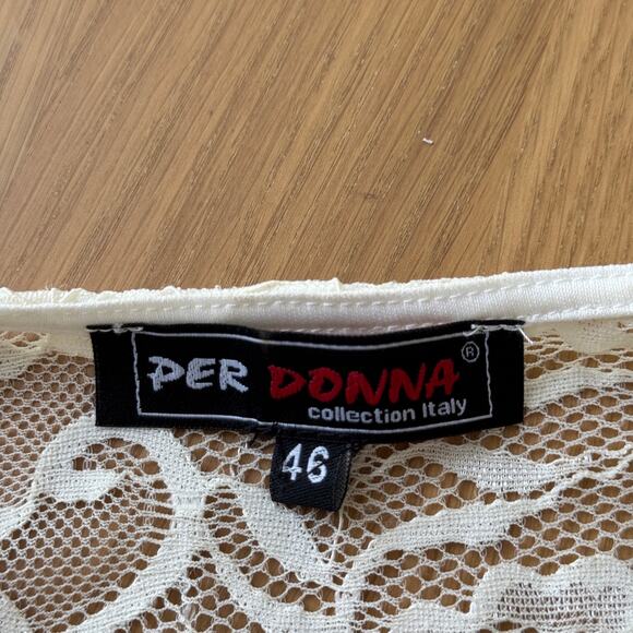 Vintage European Cream Lace Open Bolero (M) - Picture 6 of 7